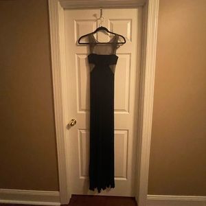 BCBGMAXAZARIA Black and Mesh Gown